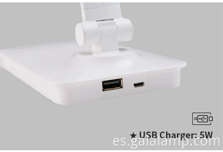 Foldable USB Charging, Desk Lamp with Dimmer Switch